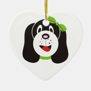 Cerâmica Ornamento personalizado do cachorrinho de bobo fel