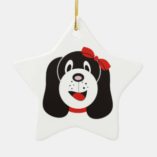 Cerâmica Ornamento personalizado do cachorrinho de bobo fel