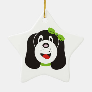 Cerâmica Ornamento personalizado do cachorrinho de bobo fel