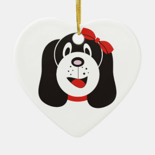 Cerâmica Ornamento personalizado do cachorrinho de bobo fel