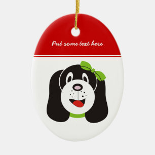 Cerâmica Ornamento personalizado do cachorrinho de bobo fel