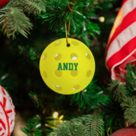 Cerâmica Ornamento Personalizado do Lover de Pickleball