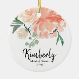 Cerâmica Ornamento personalizado para a madrinha de