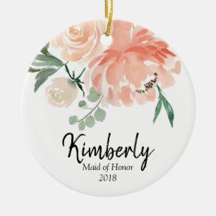 Cerâmica Ornamento personalizado para a madrinha de
