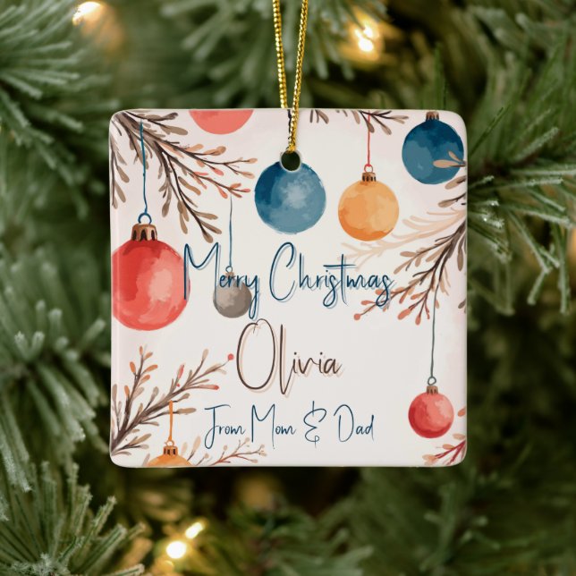 Cerâmica Ornamento Personalizado por Pastel de Natal (Árvore)