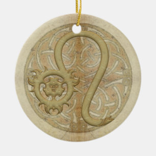 Cerâmica Ornamento personalizado sinal da estrela de Leo