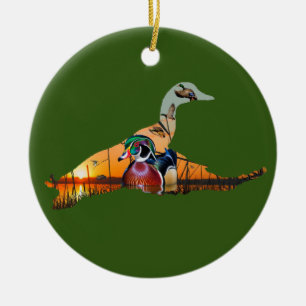 Cerâmica Ornamento Personalizável De Pato De Madeira, Palla