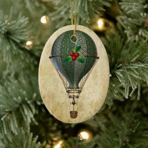 Cerâmica Ornamento Personalizável do Balão de Ar Quente S