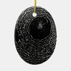 Cerâmica Ornamento preto da Web de aranha