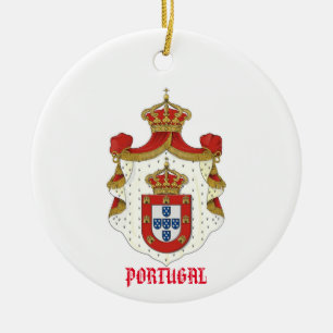 Cerâmica Ornamento Real Casaco de Armas Português