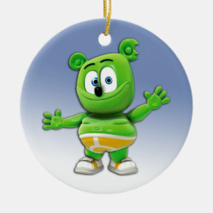 Cerâmica Ornamento redondo da árvore de Natal de Gummibär