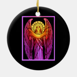 Cerâmica Ornamento Redondo de Anjo de Vidro Estreitado