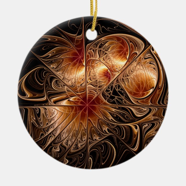 Cerâmica Ornamento Redondo de Bronze (Frente)