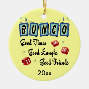 Cerâmica Ornamento retro de Bunco - prêmio ou presente