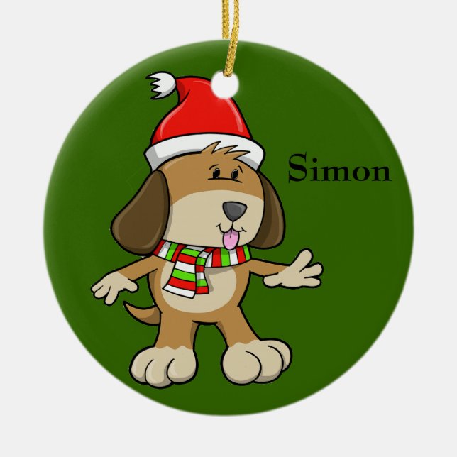 Cerâmica Ornamento "Simon" de Natal (Frente)