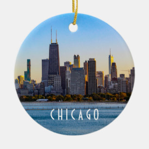 Cerâmica Ornamento Skyline de Chicago
