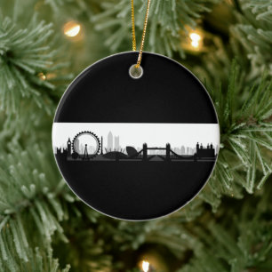 Cerâmica Ornamento Skyline de Londres