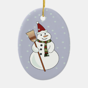 Cerâmica Ornamento Snowman de Natal