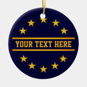 Cerâmica ornamento STARS de OURO PERSONALIZADO