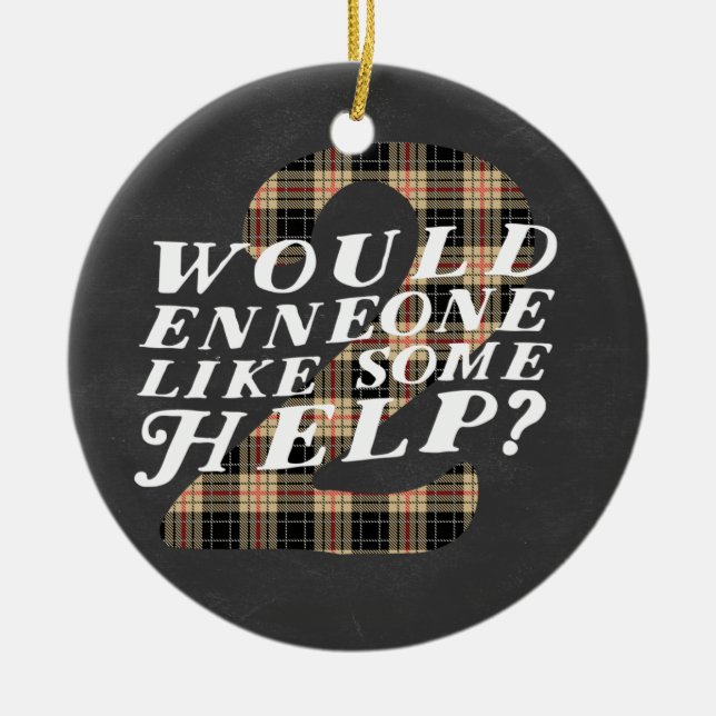 Cerâmica Ornamento temático do Natal de Enneagram 2 (Frente)