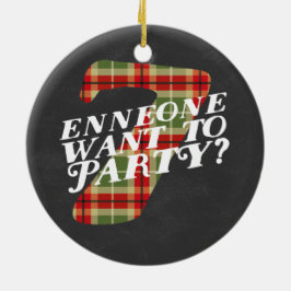 Cerâmica Ornamento temático do Natal engraçado de Enneagram