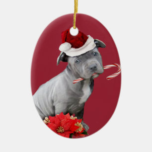 Cerâmica Ornamento vermelho do filhote de cachorro do