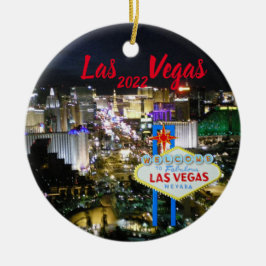 Cerâmica Ornamento vermelho sobre o feriado de Las Vegas