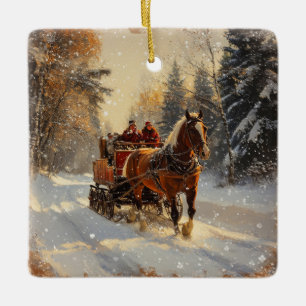 Cerâmica Ornamento Vintage de Natal
