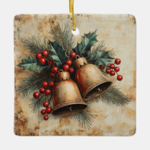Cerâmica Ornamento Vintage de Natal
