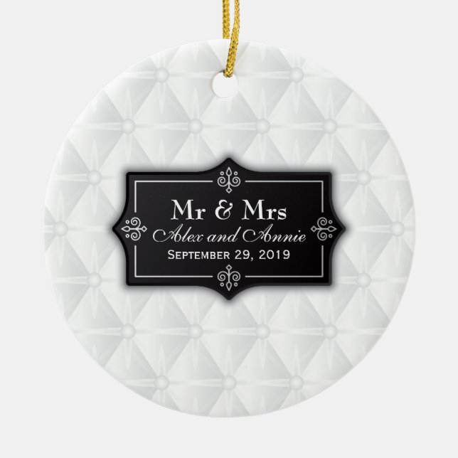 Cerâmica Ornamento Wedding personalizado luxuoso de | (Frente)