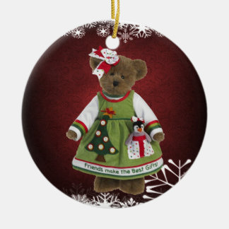 Cerâmica Os amigos fazem o melhor ornamento do urso de