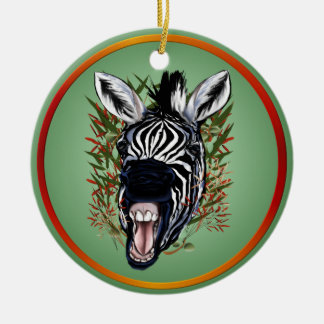 Cerâmica Os ornamento de riso da zebra