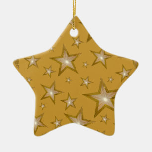 Cerâmica Ouro de estrelas de ornamento de Douradas estrelas