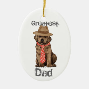 Cerâmica Pai de Chocolate Lab Ornamento cerâmico
