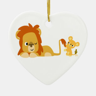 Cerâmica Pai de Leão de Cartoon e ornamento de Cubo