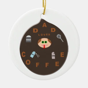 Cerâmica Pai Engraçado Monstro Adora Ornamento de Café