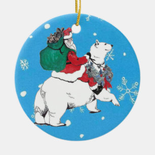 Cerâmica Papais noeis de Natal e Ornamento de Árvore de Ur