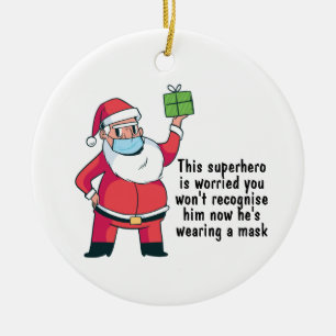 Cerâmica Papais noeis de ornamento ENGRAÇADOS no Natal de