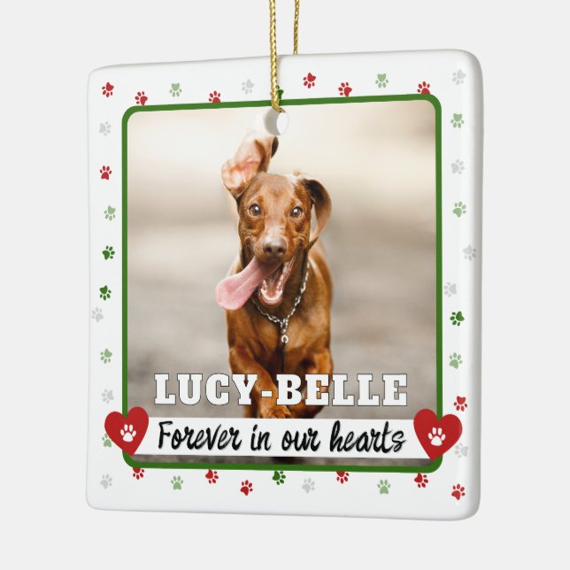 Cerâmica Para sempre em nosso Ornamento de Guarda-Lembrança (Esquerda)