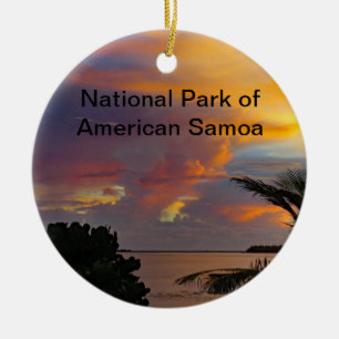 Cerâmica Parque nacional do ornamento de Samoa Americanas