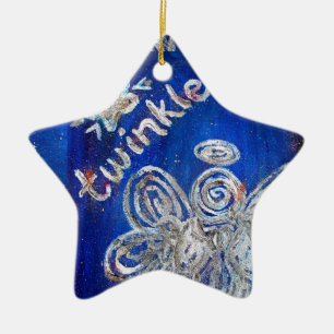 Cerâmica Pendente de Ornamento de Anjo Brilhante