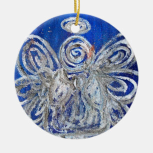 Cerâmica Pendente de Ornamento de Feriados de Anjo de Treva