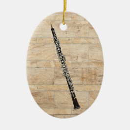 Cerâmica Pendente oval do ornamento de Oboe