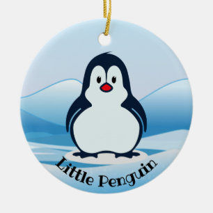 Cerâmica Pequeno Ornamento de Design de Pinguim