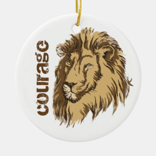 Cerâmica Personalização de cabeça de leão Ornamento persona