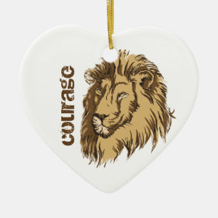 Cerâmica Personalização de cabeça de leão Ornamento persona