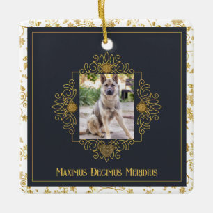 Cerâmica Personalizar família de cães do Ornamento de Féria