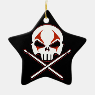 Cerâmica Personalizar o Drummer de Rock & Roll de Ornamento