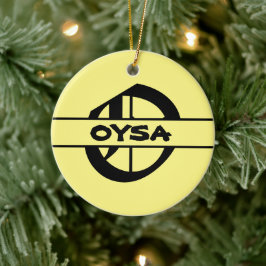 Cerâmica Personalizar ornamento da Carta de Nome