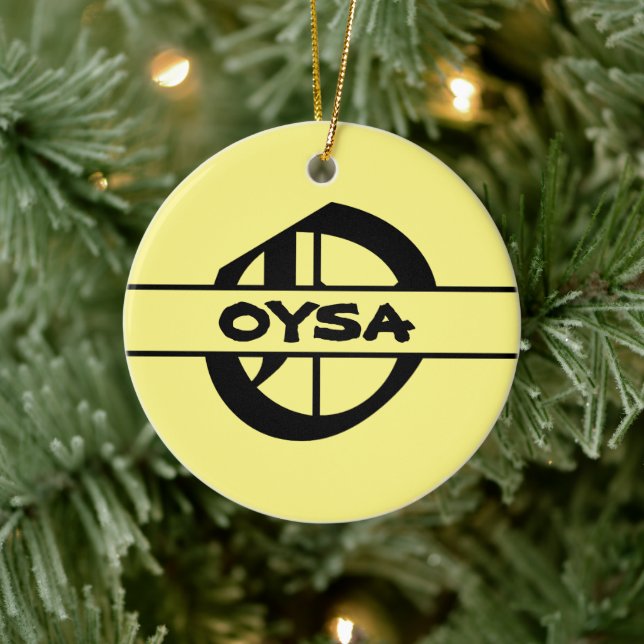 Cerâmica Personalizar ornamento da Carta de Nome (Árvore)